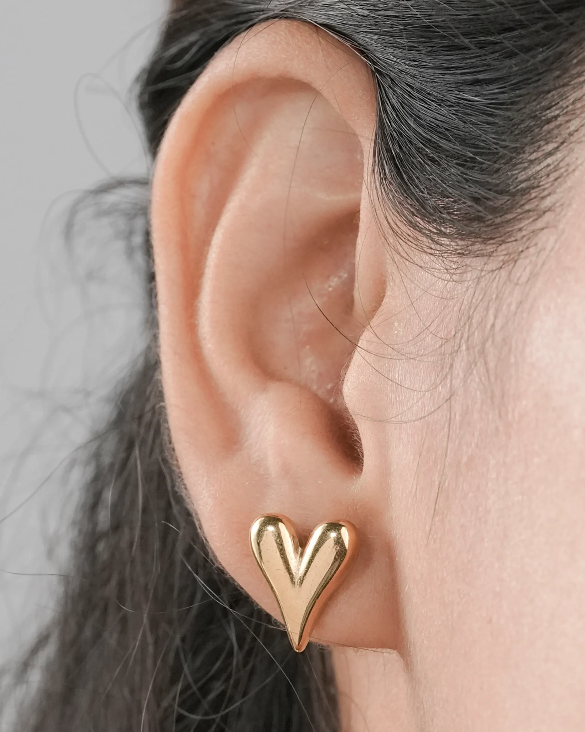 Combo Set of 2: Gold Mini Hearts and Modern Striped Studs - Image 5