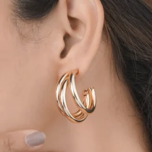 Gold Triple Hoop Earrings...
