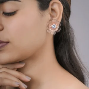 Rose Gold Filigree Flower...