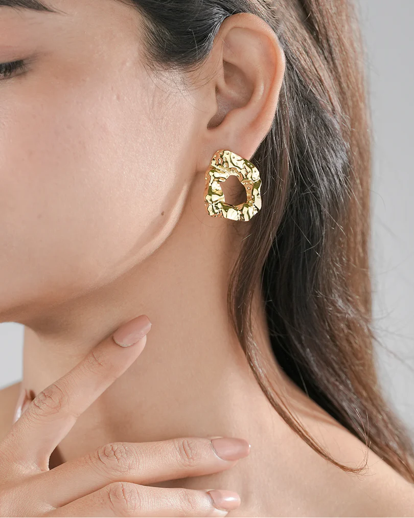 The Nature Collection: Starfish & Textured Hammered Studs (Set of 2) - Image 3