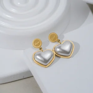 Golden Heart Pearl Drop...