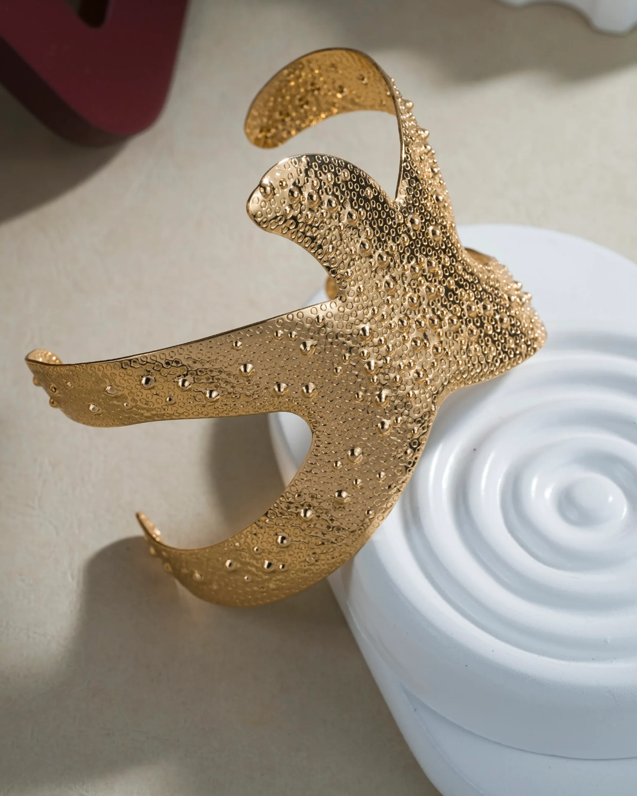 The Stella Maris Cuff: Gilded Sea Star Statement Bracelet - Image 3
