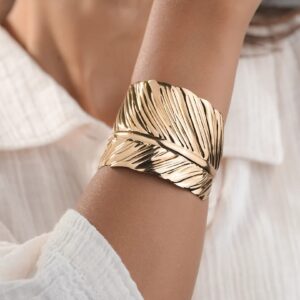 Gold Leaf Cuff Bracelet...