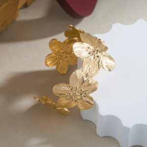 Textured Gold Floral...