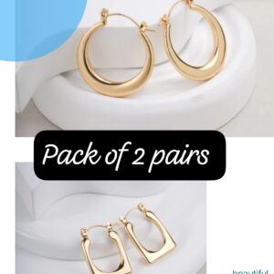 Pack of 2 Gold Hoops...